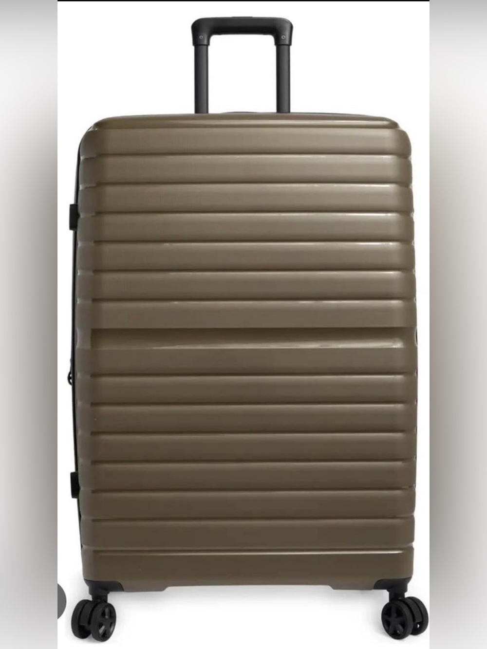 Calpak Carry-On Luggage Tag and Ribbed Hard Shell in Taupe and Black